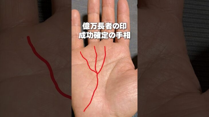 億万長者の印！成功確定の手相