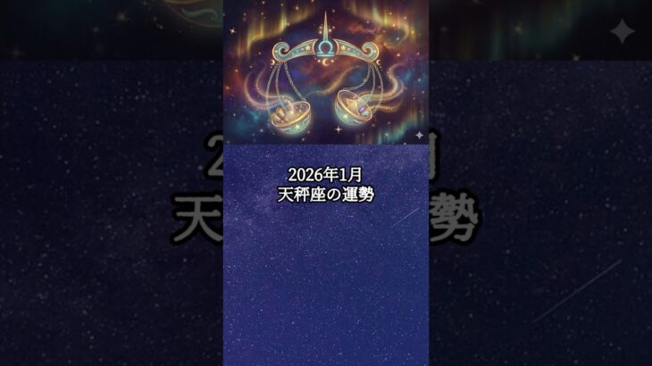 2026年1月 天秤座の運勢 #てんびん座 #天秤座 #運勢 #占い #占い師  #星占い #星座占い #星座 #12星座