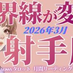 3月の運勢🦋いて座　この流れ、最高ですか…😭✨怒涛の波を乗り切った先に奇跡が起きる‼️(お金・仕事・人間関係)