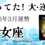 乙女座3月は大逆転！浮上しますよ。居場所が変わる、まさに節目！2026年3月運勢【癒しのタロット個人鑑定級】