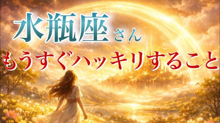 【みずがめ座さん👑】もうすぐハッキリすること🪐見た時がタイミング【タロット・ルノルマン・オラクルカードリーディング】