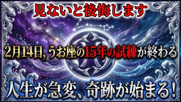 【うお座限定】涙が止まりません…2026年2月、あなたの人生が完全に変わる【運命の日】