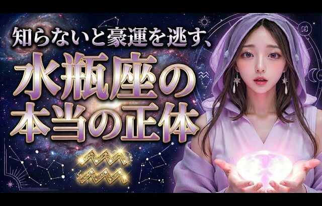 【水瓶座】実は12星座で「一番ヤバい星」です。知らないと不幸になる、みずがめ座の本性を星読みします。