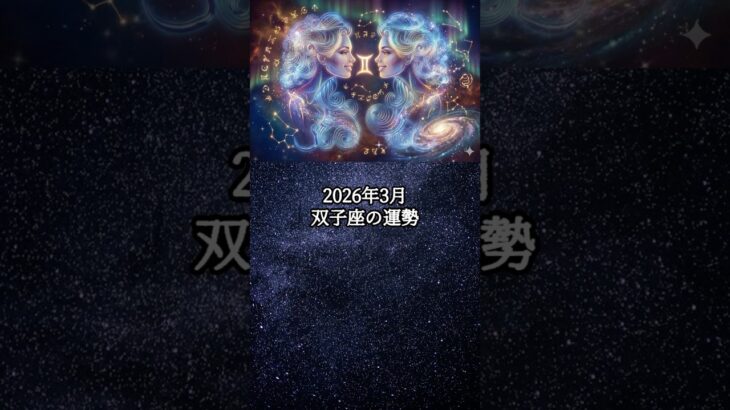 2026年3月 双子座の運勢 #ふたご座 #双子座 #運勢 #占い #占い師  #星占い #星座占い #星座 #12星座