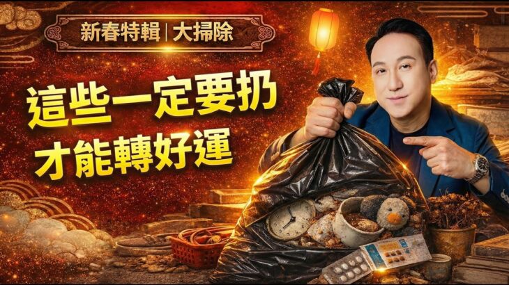新春特輯｜大掃除都有講究？從風水氣場解析斷捨離原理，振鴻師傅教你清理5大晦氣物品，2026丙午年旺財開運全攻略！