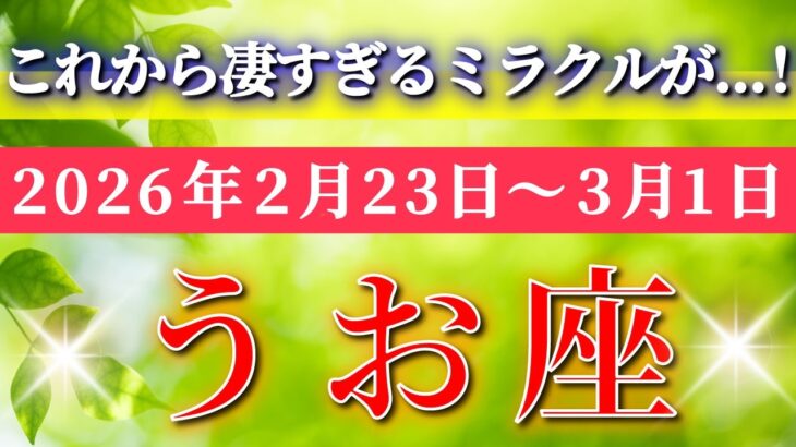 魚座 【 うお座 ♓ 】毎週タロット( 2026年2月 23日の週) ミラクル前夜！気持ちを整えた先で運命が動く✨🔑 Pisces タロット占い タロットリーディング