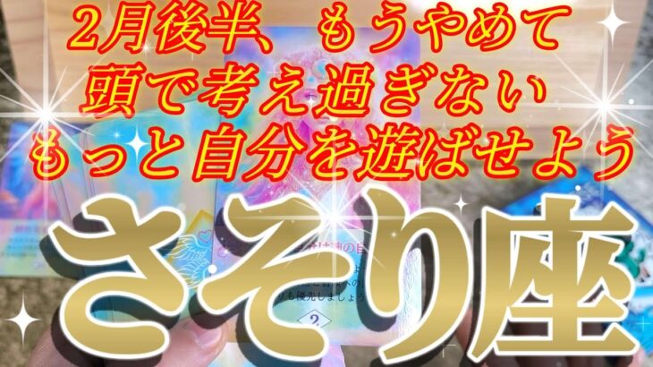 蠍座さんの2月後半は、足りてない！まだまだ足りないもっと自分を遊ばせよう！😲✨♾️タロット占い♾️