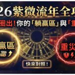 2026 紫微流年全攻略！一張表圈出你2026年命盤上的「躺贏區」與「重災區」！快來對照！