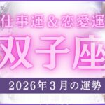 【双子座】ふたご座🌈2026年3月💖の運勢✨✨✨仕事とお金・恋愛・パートナーシップ［未来視タロット占い］