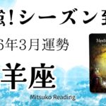 牡羊座3月は最強！今こそ開花、成功の追い風を受け進む。準備はいいですか？2026年3月運勢【癒しのタロット個人鑑定級】