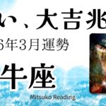 牡牛座3月は大吉兆！新章スタート。頑張るあなたに奇跡の流れ！2026年3月運勢【癒しのタロット個人鑑定級】