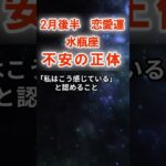 【恋愛運】水瓶座：2026年2月後半みずがめ座は「不安の正体～心の本音」　#みずがめ座　#水瓶座　#水瓶座の運勢