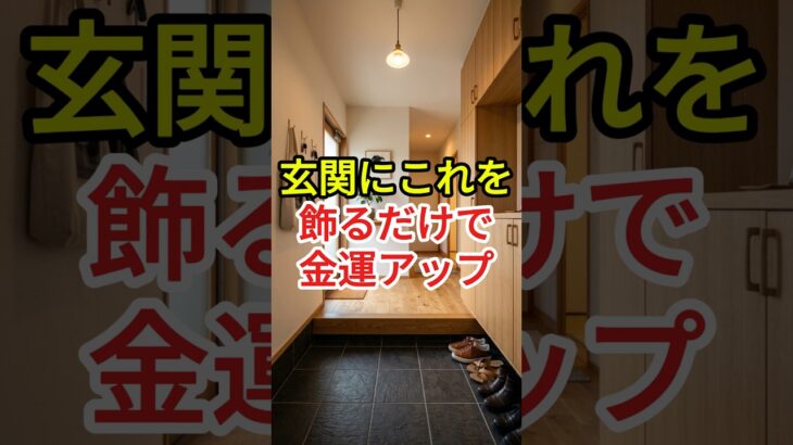 玄関に飾るだけで金運が変わる？