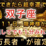 双子座♊️※1瞬でも再生できた人限定※２月１１日、龍神様からの加護で、巨億があなたに入金されます【12星座占い】【2026年運勢】