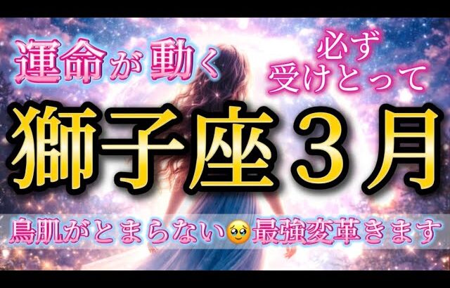 獅子座3月♌️運命が動く🥹ここから最強変革がきます✨鳥肌がとまらない！必ず受けとって🎁