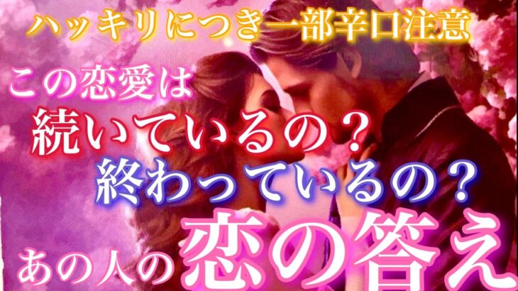 【🦋ハッキリにつき一部辛口注意⚠️ 💞 】この恋愛は続いているの？それとも終わっているの？あの人の答え🦋🦄