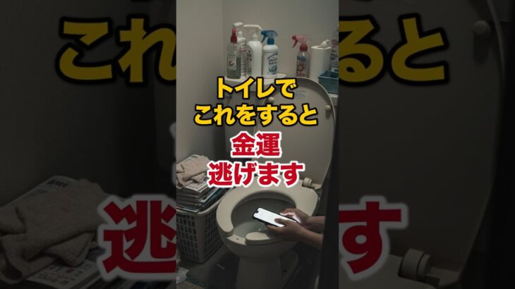「トイレでこれをすると、金運が漏れていきます 」
