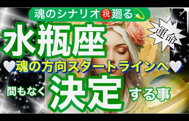水瓶座🌍約束の幸せへ向かうタイミング❣️幸運気❤️‍🔥✨【個人鑑定級】先読み深掘りtarot &Oracleリーディング#アファメーション#潜在意識#みずがめ座