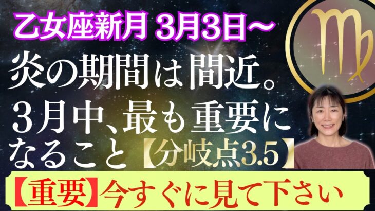 乙女座満月｜星｜炎の期間がやってくるのは4月｜重要｜3月中、最も重要になること｜今なら間に合う｜分岐点３.５