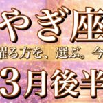 やぎ座♑️3月後半タロット🌕心躍る方を選ぶ。今こそ🔥