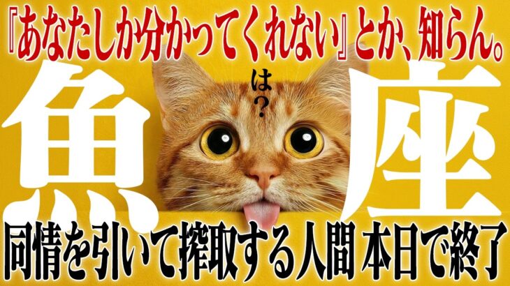 【魚座・春分】「あなたしか分かってくれない」は搾取のサイン。同情心を煽って依存する人間を即刻損切りする決意の月。