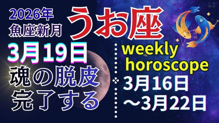 【魚座に起こる】3月19日長年の思い込み溶ける､重荷からの解放【2026年3月16日〜3月22日】2部構成 #うお座 #星座占い #占星術 #3月の運勢 #2026年運勢 #金運 #週間運勢