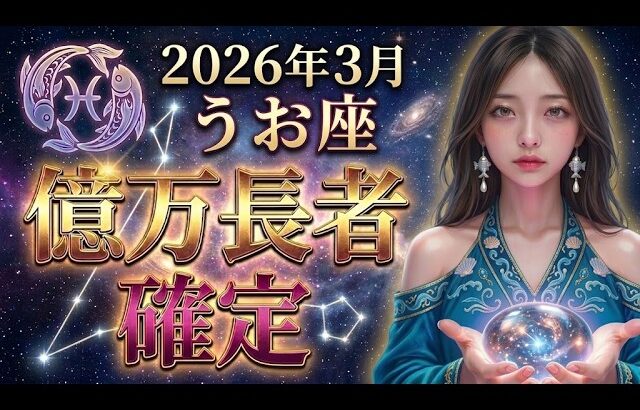 【魚座】2026年3月、億万長者確定。魚座のあなたに凄まじい金運の波が到来。