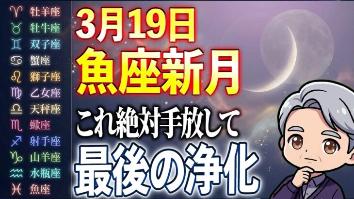 【⭐️全星座⭐️】3月19日 魚座新月｜春分前に、これをしないと古い流れを引きずります