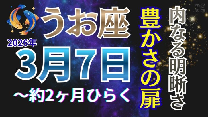 【うお座】約2ヶ月間続く「本当の自分」「豊かさの扉」見逃せない星の重なり【見逃し厳禁】 #うお座 #星座占い #占星術 #3月の運勢 #2026年運勢