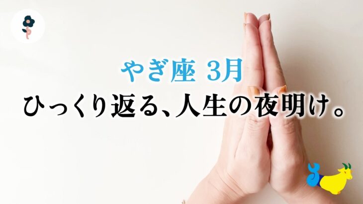 迷っていた山羊座さんへ、一気に何もかもが変わります。転機です、とても。【山羊座　3月の運勢】🌷タロット占い