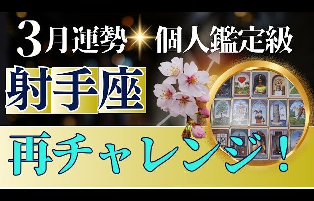 【射手座♐️3月運勢】うわっすごい！個人鑑定級のグランタブローリーディング✨自由に飛び立つ✨家族問題や今までの厄が取れて解放されていくから進もう（仕事運　金運）タロット＆オラクル＆ルノルマンカード