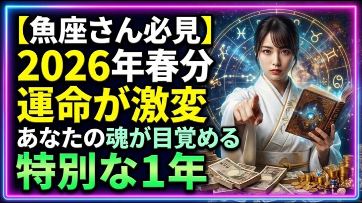 【魚座さん必見】2026年春分 運命が激変 あなたの魂が目覚める特別な1年